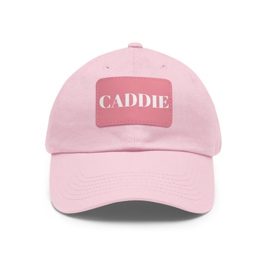 Caddie Cap, Dad Hat with Leather Patch - Dad Gift - Father's Day Gift