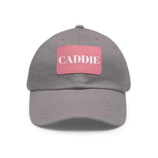 Caddie Cap, Dad Hat with Leather Patch - Dad Gift - Father's Day Gift