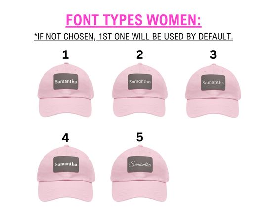 Caddie Cap, Dad Hat with Leather Patch - Dad Gift - Father's Day Gift