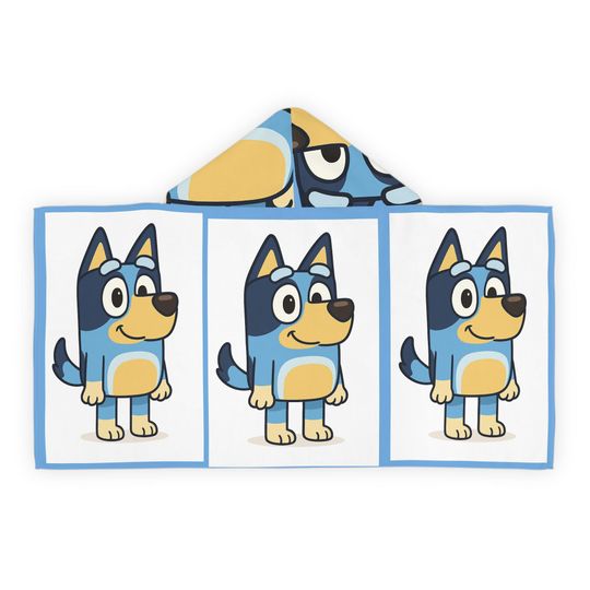 BlueyDad Dog Hooded Towel