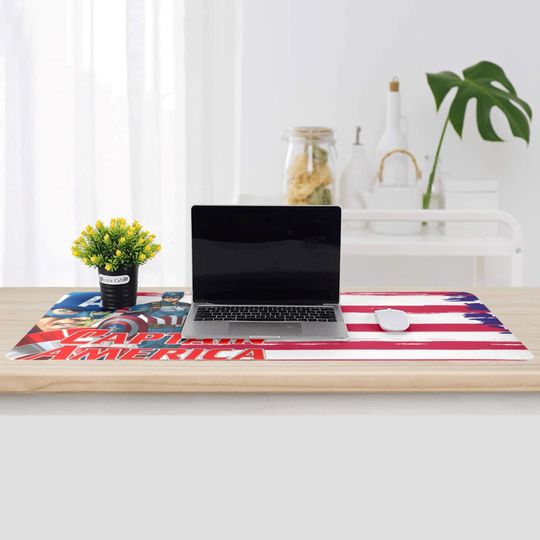 Captain America Desk Mat Suitable for Gamers, Content Creators, and Others