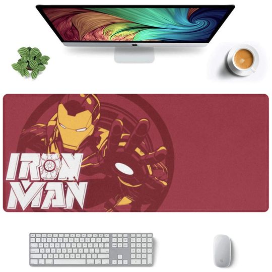 Iron Man Desk Mat Suitable for Gamers, Content Creators, and Others