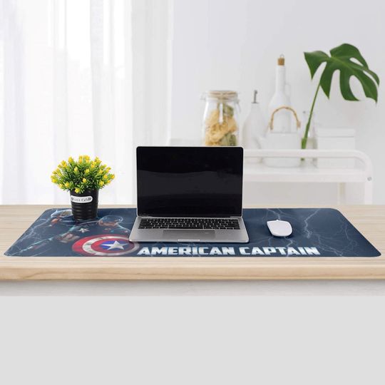 Captain America Desk Mat Suitable for Gamers, Content Creators, and Others