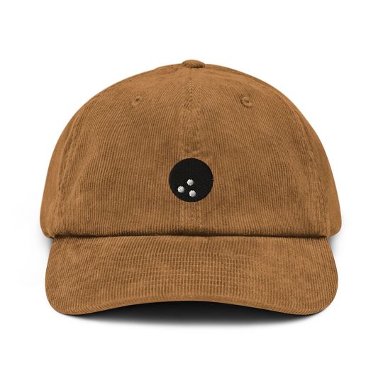 Bowling Ball Corduroy Hat, Embroidered Corduroy Dad Cap - Multiple Colors