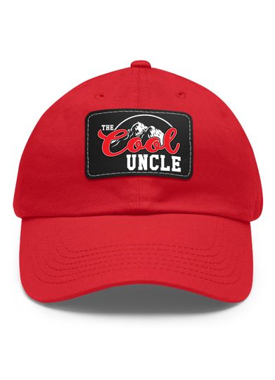 Fathers Day Uncle Gift, The Cool Uncle Hat, Uncle with Leather Patch, Uncle Hat, Best Uncle Gift, Cool Uncle Hat, Funny Uncle Gift Cap