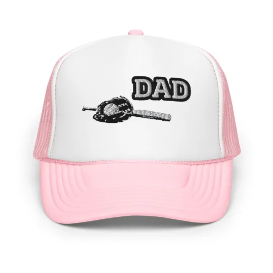 Dad and Baseball Embroidered Foam trucker hat