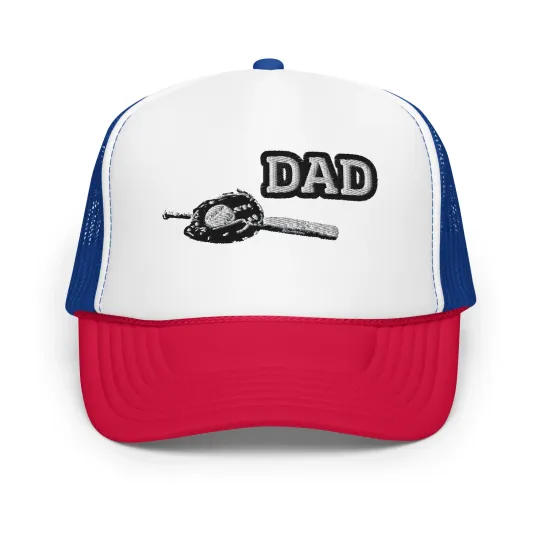 Dad and Baseball Embroidered Foam trucker hat