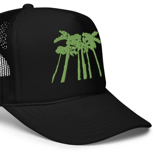 Palm Trees Embroidered Foam trucker hat