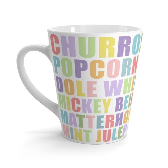 Favorite Disneyland Snacks Latte Mug - Churros Design