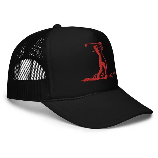 Lady Golfer Embroidered Foam trucker hat