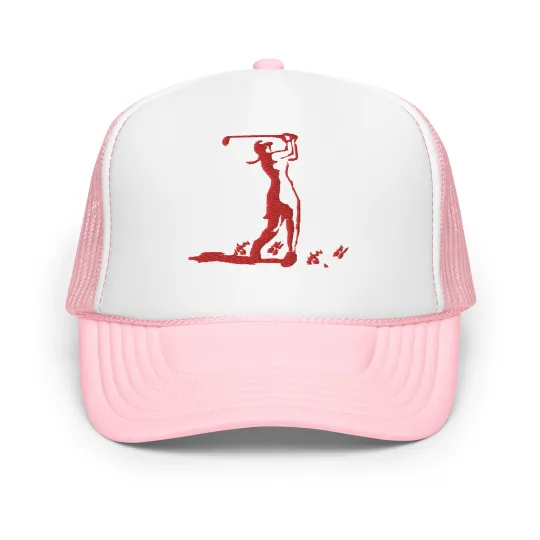Lady Golfer Embroidered Foam trucker hat