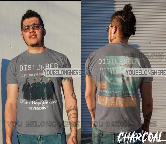 Unisex Tshirt Disturbed, the sickness 25TH Anniversary Tour 2025