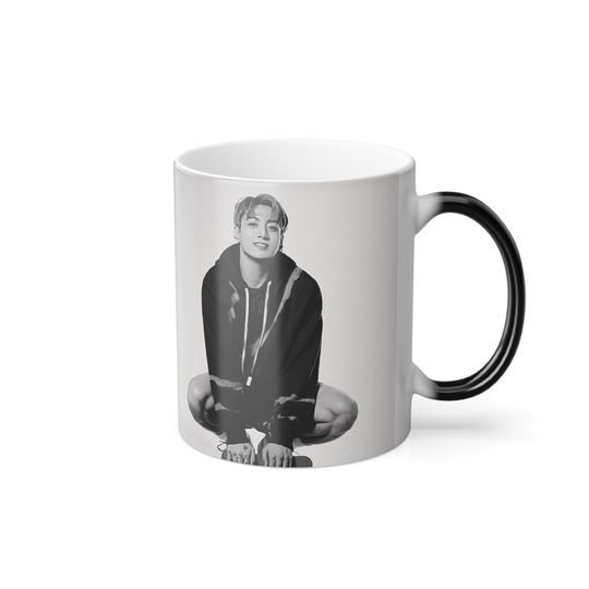 Jungkook BTS Color-Changing Mug, 11oz Coffee Cup