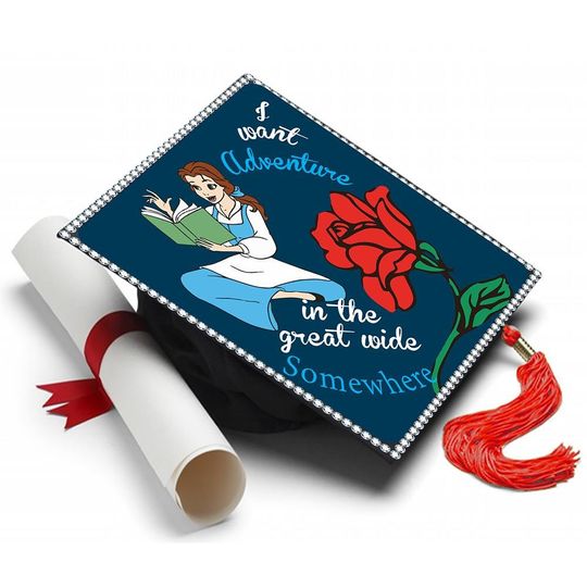 Beauty and the Beast Graduation Cap Topper