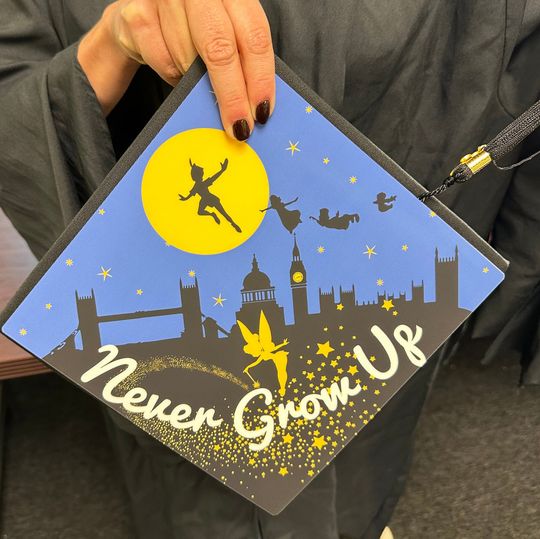 Peter Pan Graduation Cap Topper - Never Grow Up, Graduation Cap Decorations
