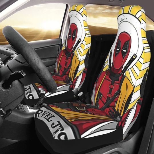 Funny Jesus Deadpool Car Seat Covers Front Seats