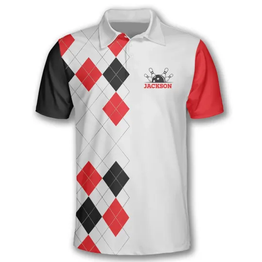 Customizable 8 Ball and Bowling Graphic Polo Shirts - Personalized Sportswear