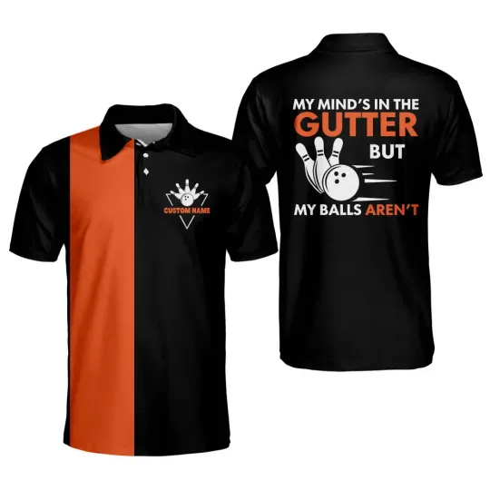 Customizable 8 Ball and Bowling Graphic Polo Shirts - Personalized Sportswear