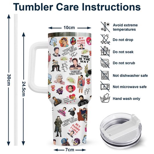 Pedro Pascal Tumbler 40oz, This Is The Way Cup, Funny Daddy Gift, Pedro Pascal Fan Mug, 40oz Stanley Cup