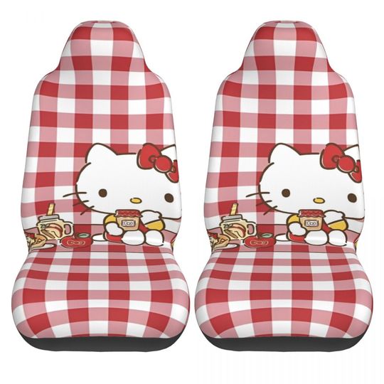Hello Kitty Car Seat Covers Front Seats 2 Pieces for Car