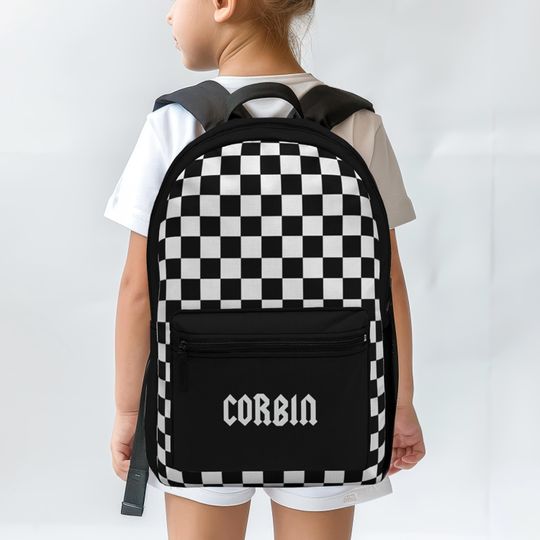 Personalized Name Backpack, Custom Rock Band Letter School Bag