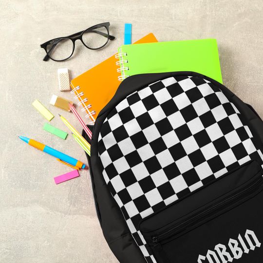 Personalized Name Backpack, Custom Rock Band Letter School Bag