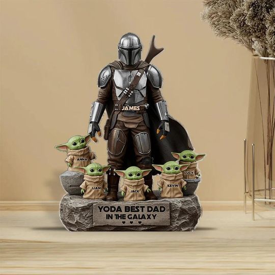 Personalized Best Dad In The Galaxy Acrylic Plaque