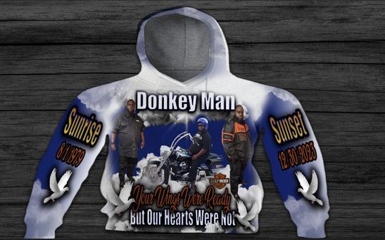 RIP- Rest In Peace Memorial 3D Hoodie (Front & Back)