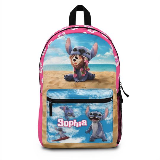 Kids' Personalized Stitch Backpack with Custom Name - Durable and Lightweight School Bag, Multiple Colors