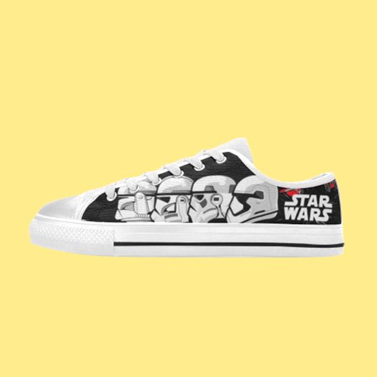 Women's Low Top Canvas Sneakers Storm Trooper Design