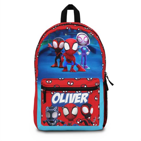Kids' Personalized Spider Backpack with Custom Name - Durable & Lightweight