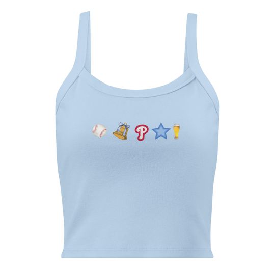 Women's Micro-Rib Spaghetti Strap Tank Top - PHILLY Ball