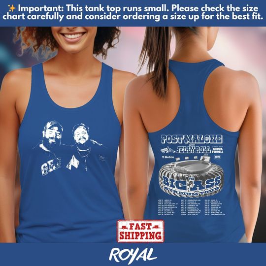 Vintage Post Malone Double Sided Tank Top 2025 Tour