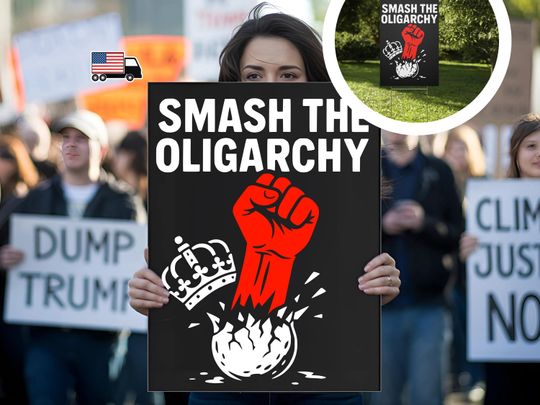 Anti-Oligarchy Protest Sign