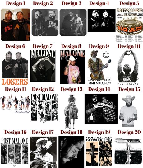 Vintage Post Malone Double Sided Tank Top, Posty 2025 Tour