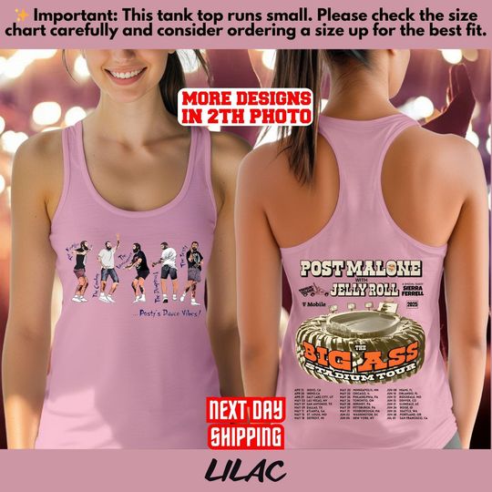 Vintage Post Malone Double Sided Tank Top, Posty 2025 Tour