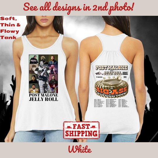 Bella Canvas 8800 Post Malone Double Sided Tank Top - Posty 2025 Stadium Tour