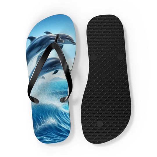Dancing Dolphin Flip Flops