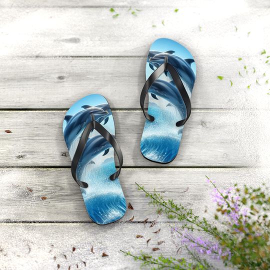Dancing Dolphin Flip Flops