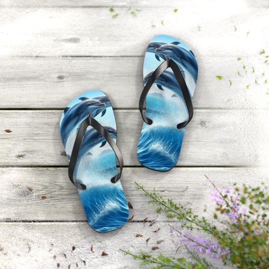 Dancing Dolphin Flip Flops
