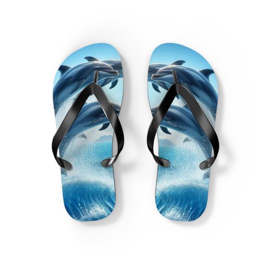 Dancing Dolphin Flip Flops