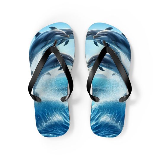 Dancing Dolphin Flip Flops
