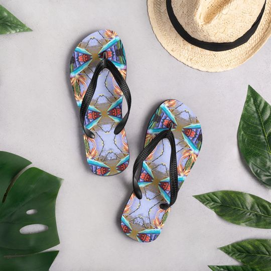 Bird of Paradise Flip-Flops