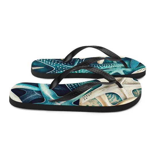 Starfish Nautical Flip-Flops