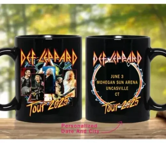 Personalization Def Leppard Tour 2025 Coffee Mug