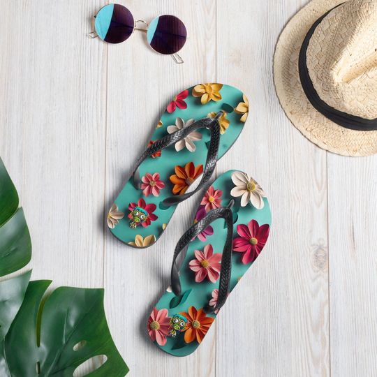 3d Flower Flip-Flops