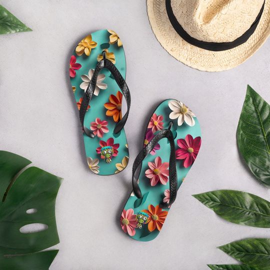 3d Flower Flip-Flops