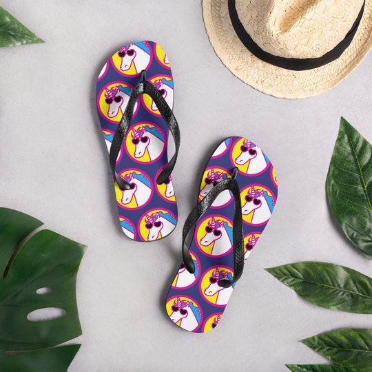 Unicorn Summer Flip-Flops