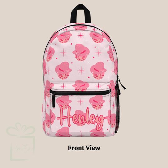 Disco Ball Cowgirl Hat Backpack Set