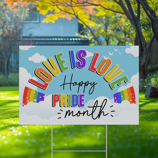Pride Month Yard Sign LGBTQIA+ Decor